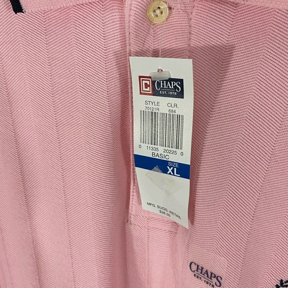 NWT Chaps Pink Polo Shirt - Picture 3 of 4